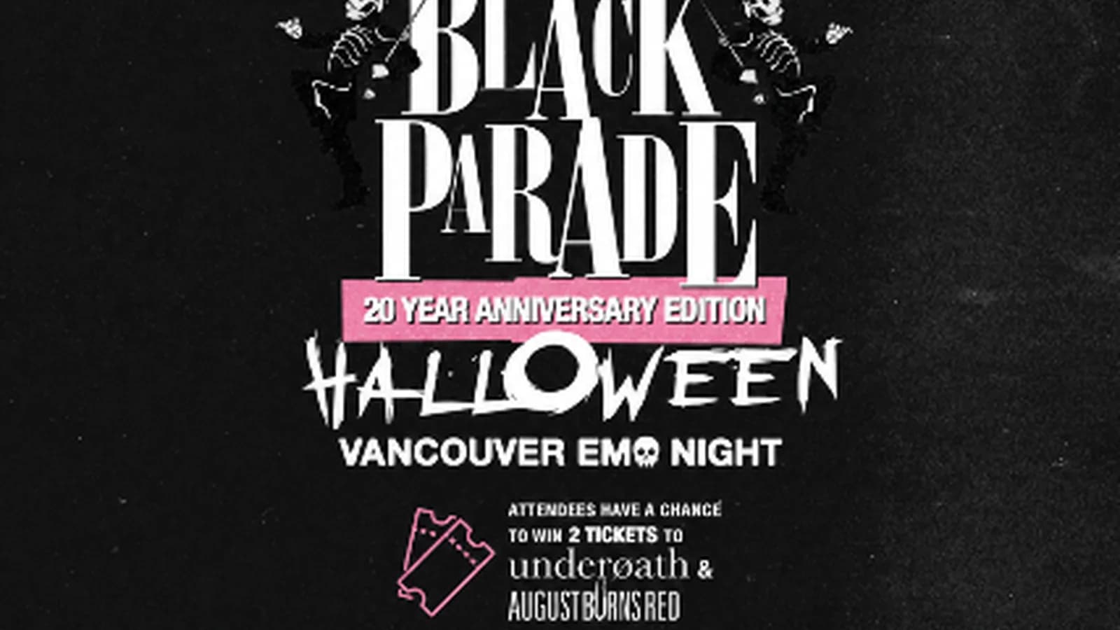 The Black Parade Halloween Emo Night Vancouver at Hollywood Theatre - Oct 24 2026